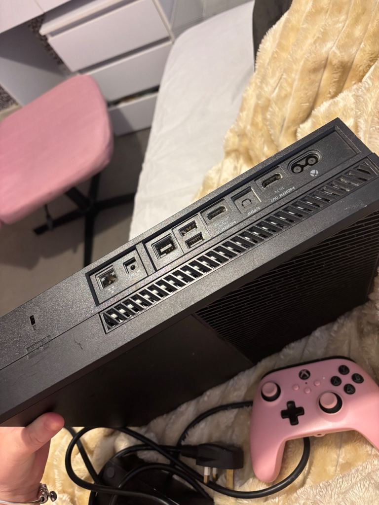 Microsoft Xbox One Console with Pink Controller and Power Supply