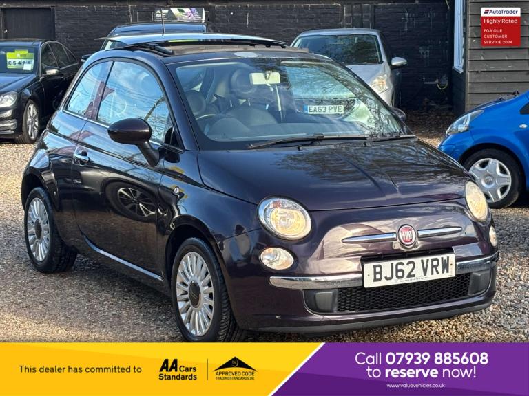 2012 Fiat 500 1.2 Lounge 3dr [Start Stop] HATCHBACK PETROL Manual