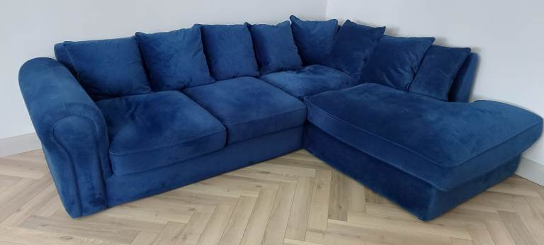 Blue corner sofa