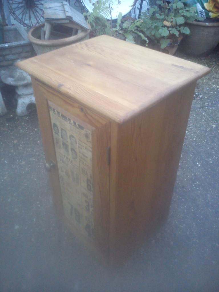 Upcycled, vintage, shabby chic, pine cabinet.