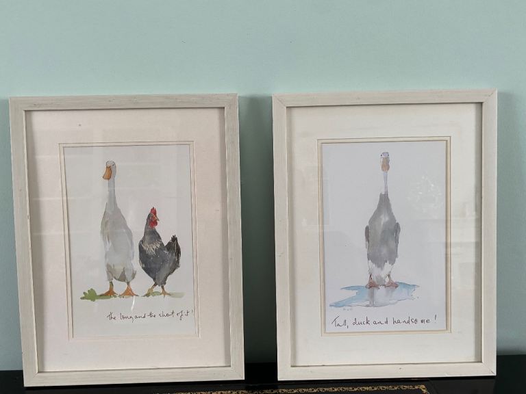 2 🦆🦆DUCK PICTURES “THE LONG AND THE SHORT OF IT” AND “TALL, DUCK AND HANDSOME” PRINTS 