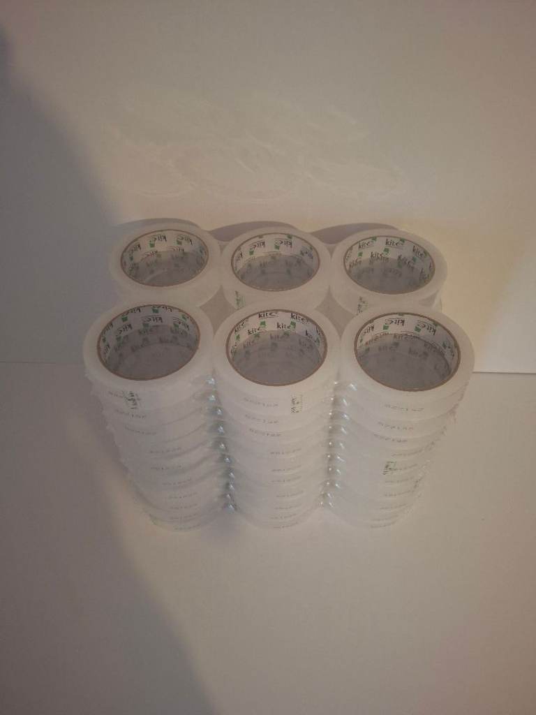 60 Rolls Clear Packaging Tape 25mm x 66m Strong Parcel Packing Tape Kite