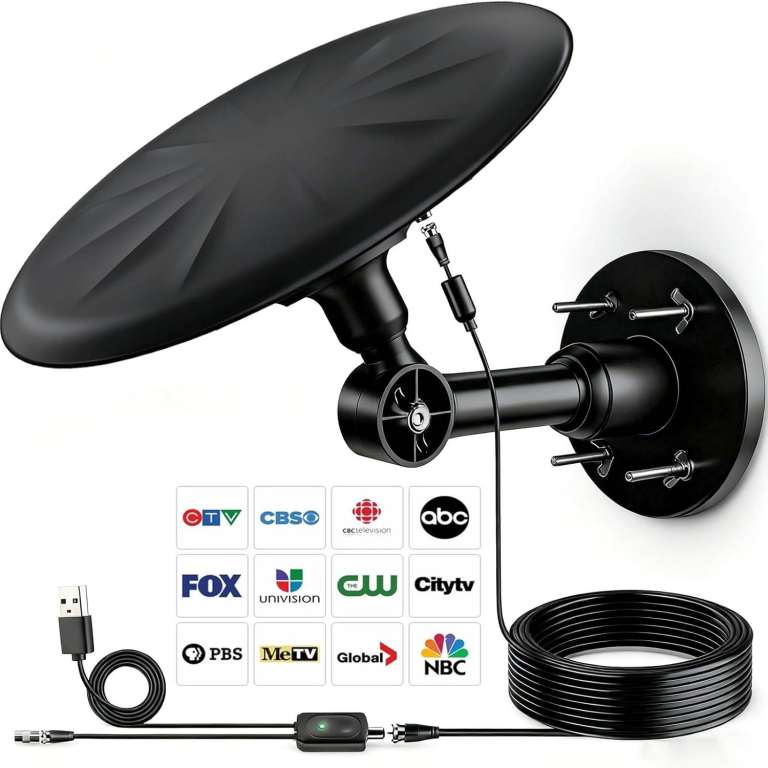 New CSUXYD Omni-Directional Outdoor TV Aerial with Signal Booster