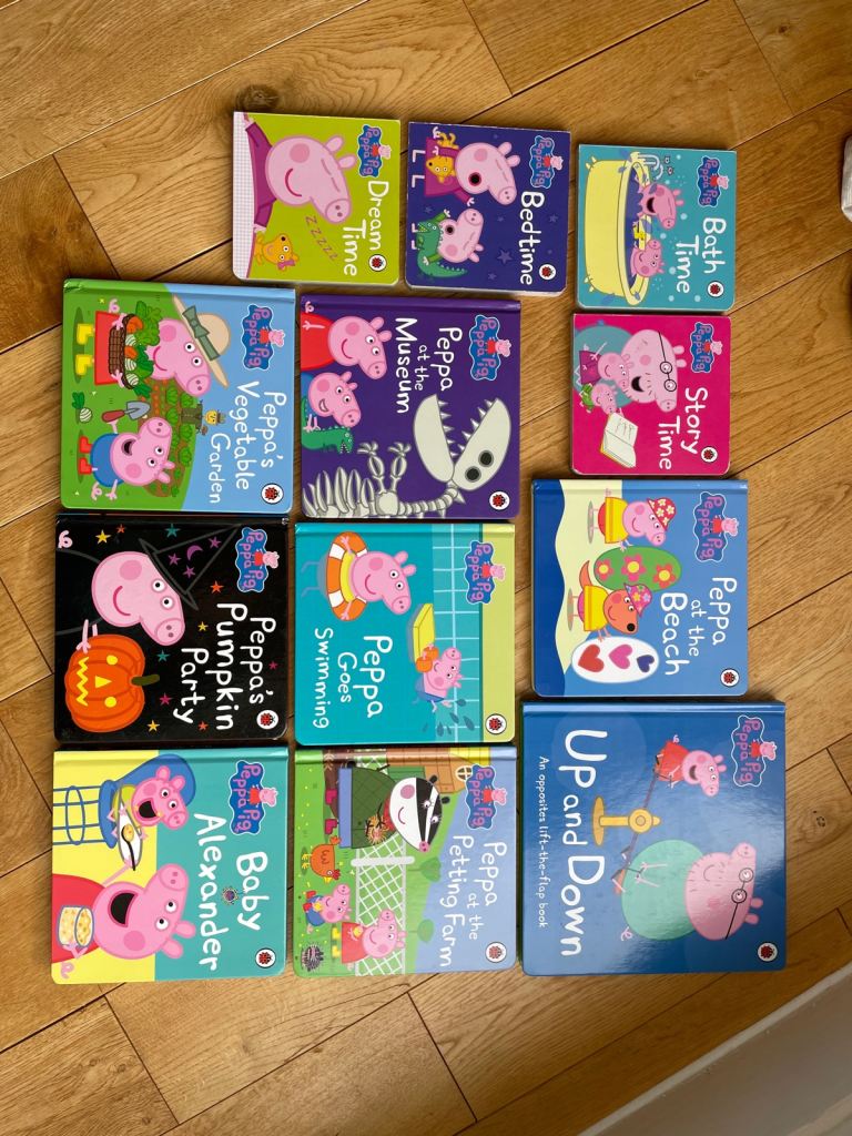image for 12 Peppa Pig hardback books