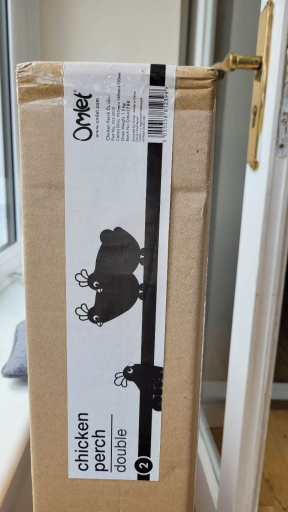 Brand new, unopened double Omlet chicken perch!