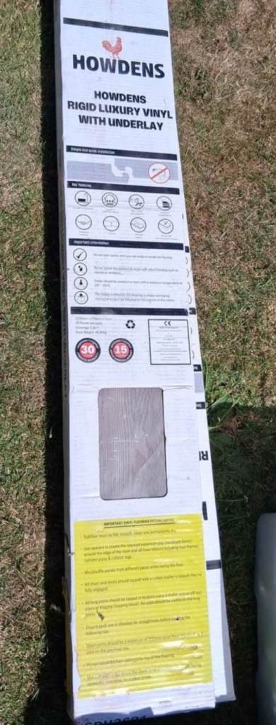Howdens Rigid Luxury Vinyl with Underlay – New Boxed