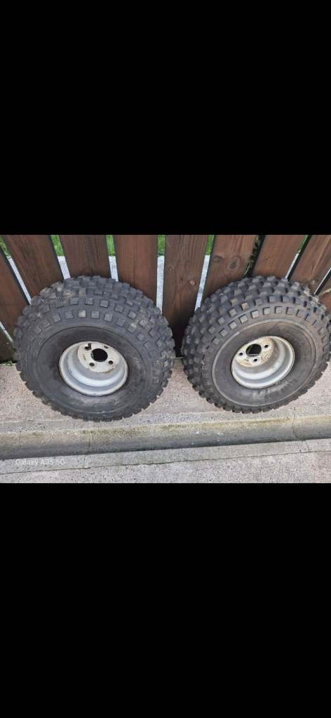 Two quad trailer wheels 