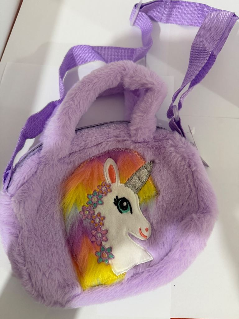 Unicorn Fluffy Purple Kids Bag – New, Cute Design