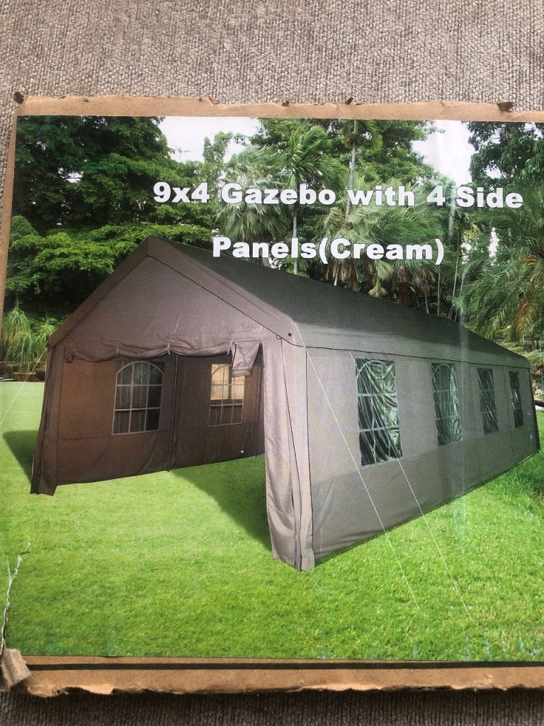9x4 gazebo with side panels 