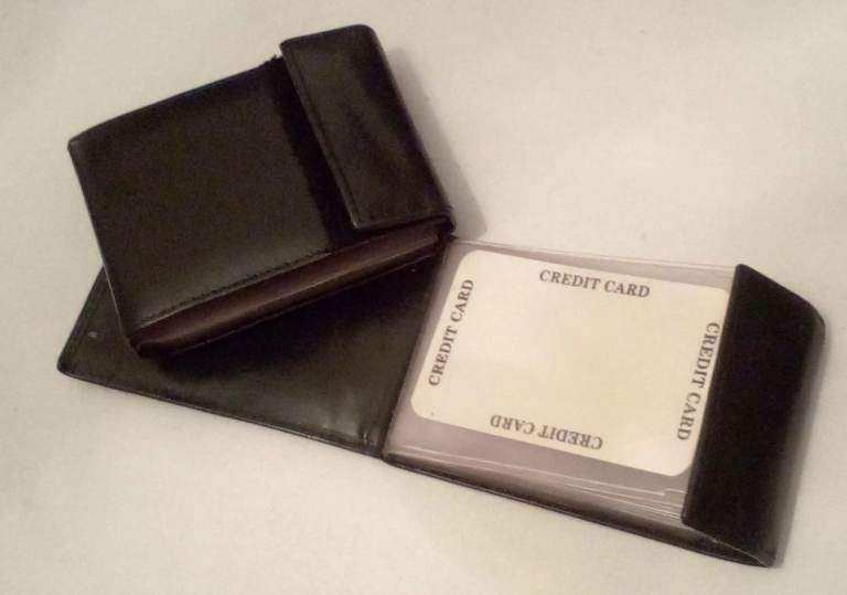 2x 16 Card Slots Soft Black Leather Card Holders -Each Holds 32 Cards.POST OR COLLECT!