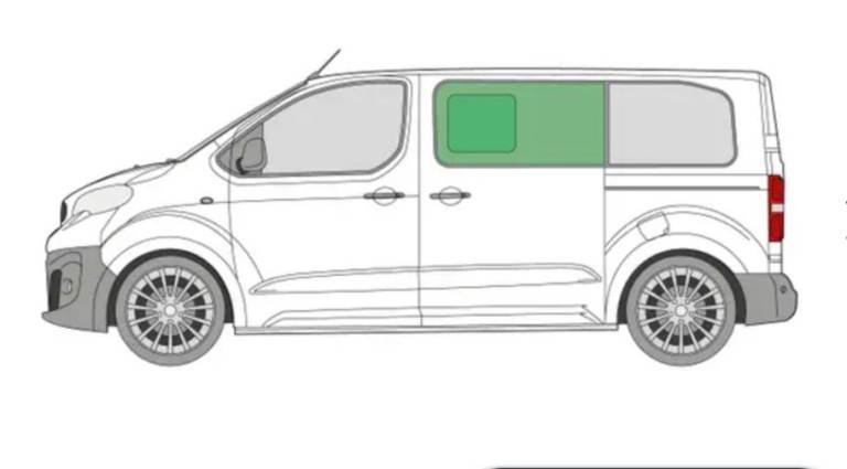 Tinted Sliding Window for PSA Van
