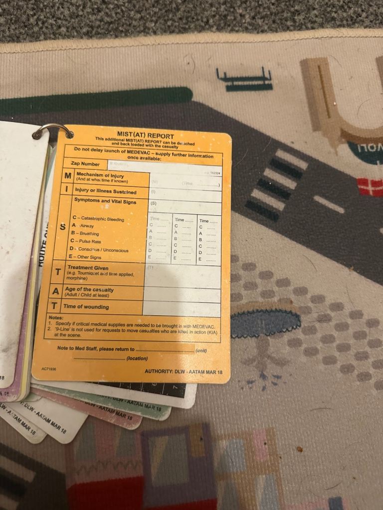 Military slates cards 