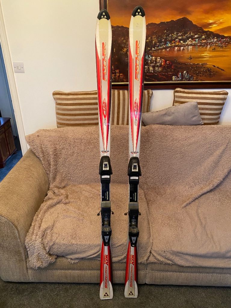 Fischer Revolution XTR180 Plasma Edge DRS Mountain Skis W Salomon Bindings 175cm