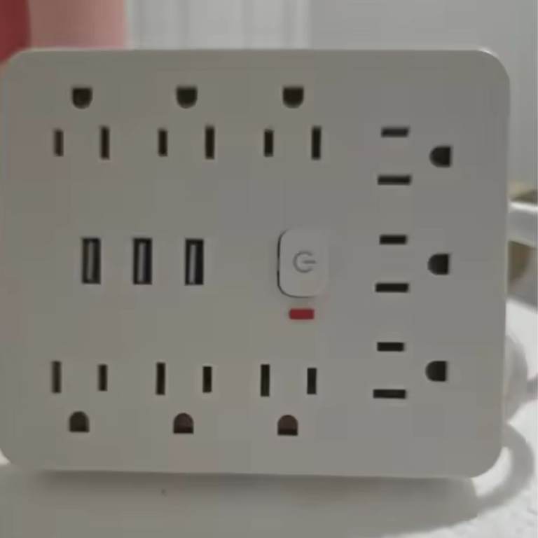 Power Extension Socket with 3 USB Ports – Multi Outlet Surge Protector