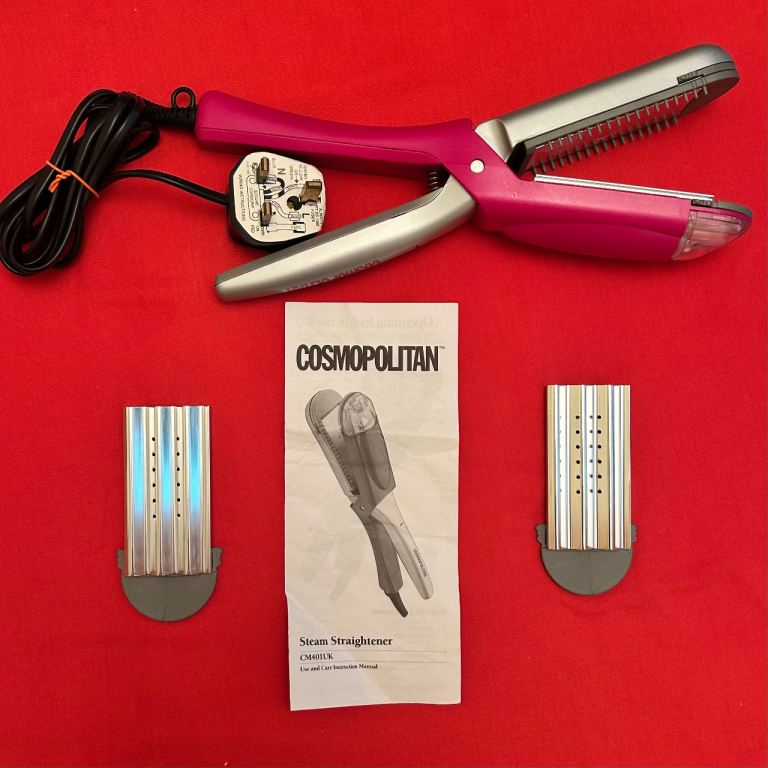 Cosmopolitan Steam Hair Straighteners NEW Unwanted Gift + Carry/Storage Bag