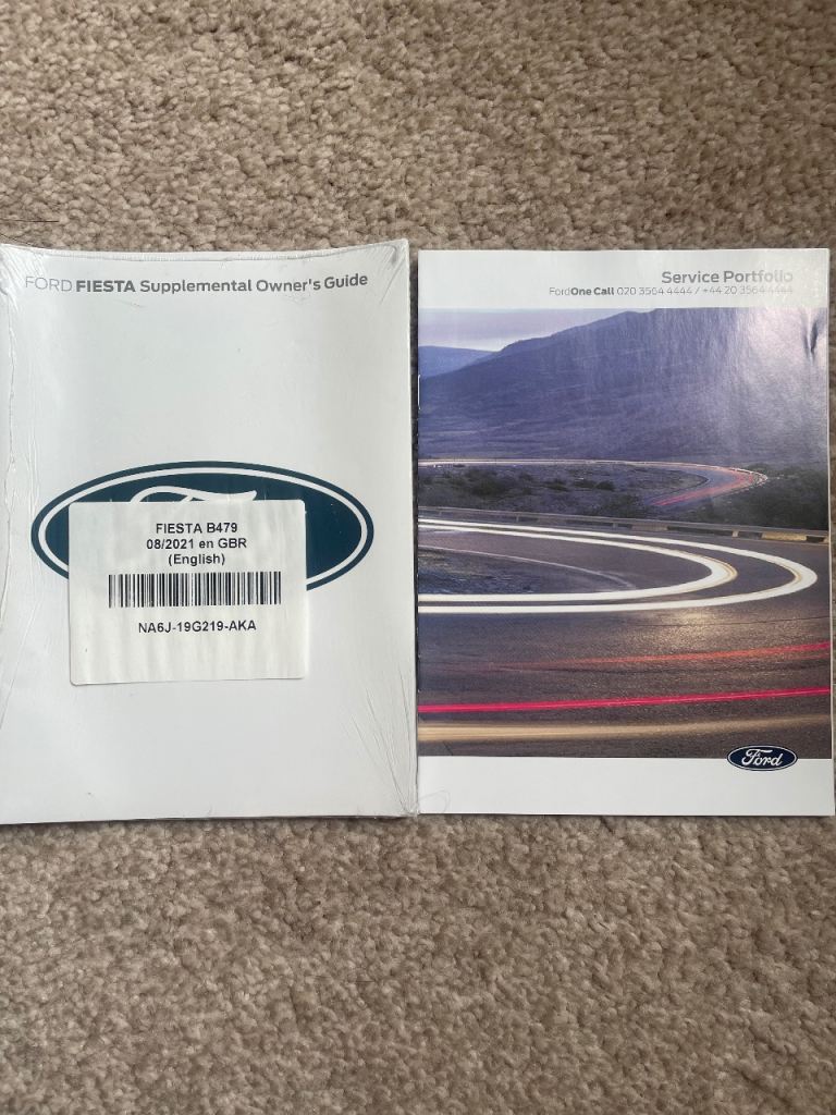 Ford fiesta 2021 onwards supplemental owners guide brand-new