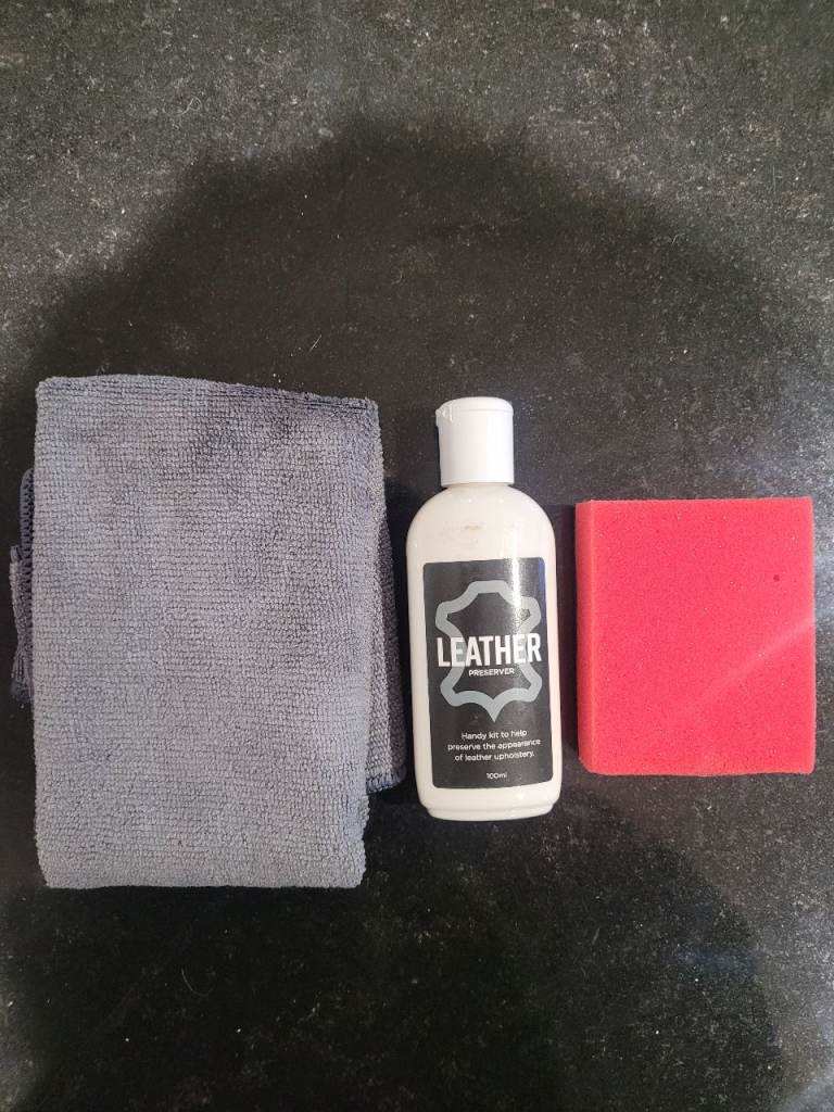 Leather Preserver Kit - Cleaner, Cloth, Sponge - NEW