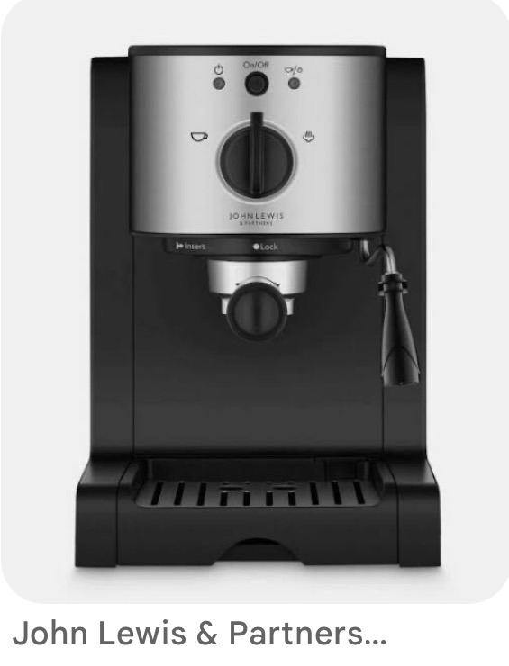 John Lewis - Pump Espresso Coffee Machine