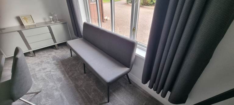 Grey Dining Bench 