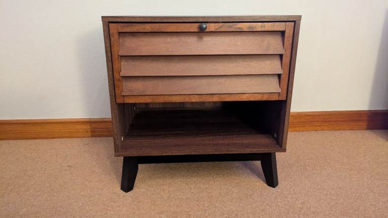 Walnut coloured side table/unit