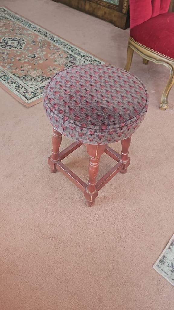 Wooden short chunky stool