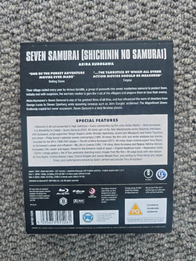 Seven Samurai Akira Kurosawa Blu-Ray set 