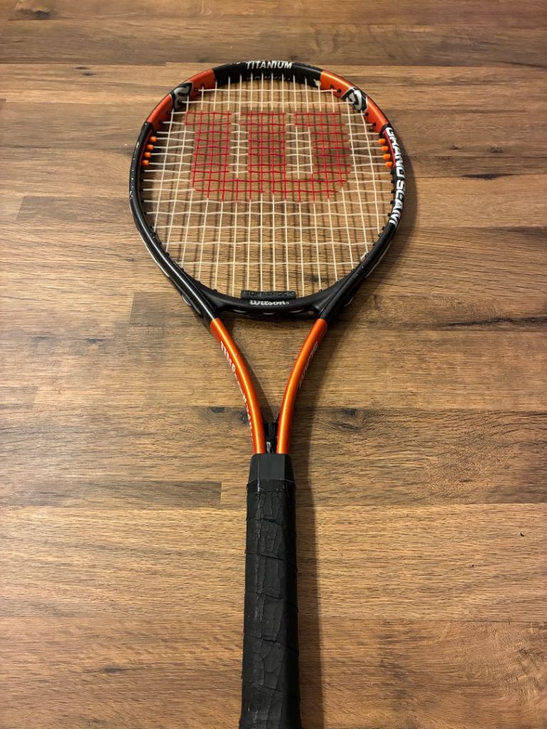 Wilson 25 tennis racket has some marks