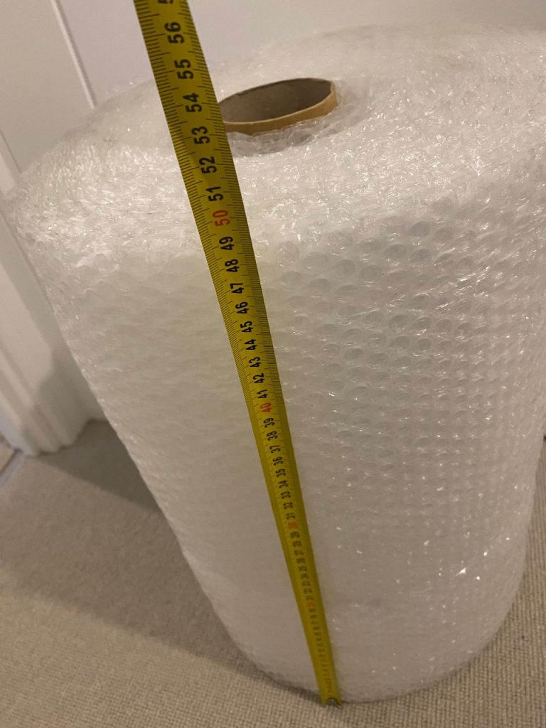Large Roll of Bubble Wrap – New, Clear