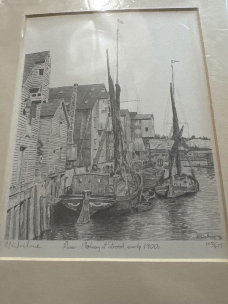 Limited edition print of river Medway at Strood in the 1900 