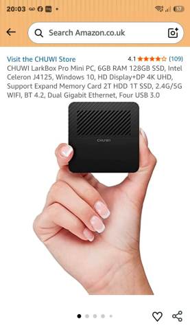 Chuwi LarkBox Pro Mini PC – 6GB RAM, 128GB SSD | in Inverness