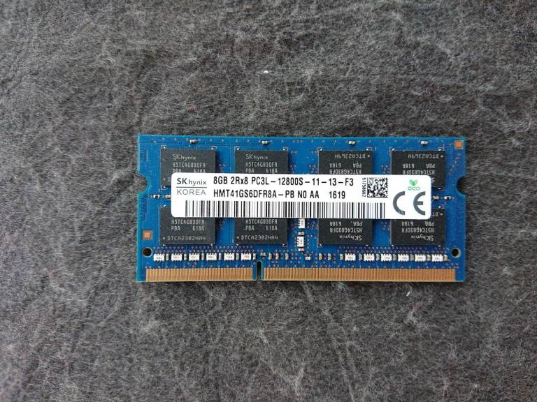 8GB DDR3 memory, 1600 MHz