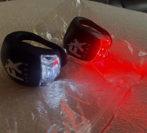 FX Mini Silicone Bike Lights 1 x Front And 1 x Back (Set of 2 - Set) - No Box