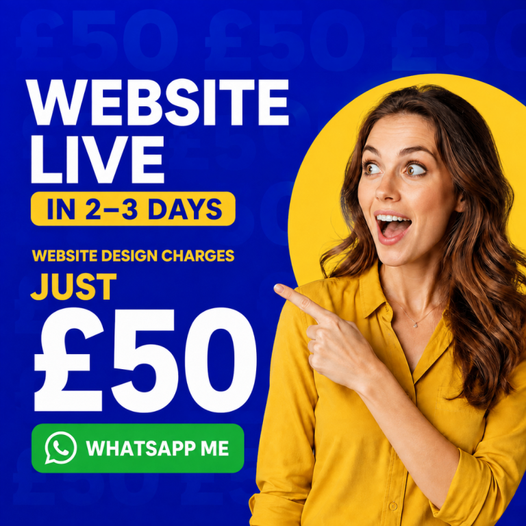 💕 From £50 | Smart Website Design | Live in 2 Days | Web Designer Developer