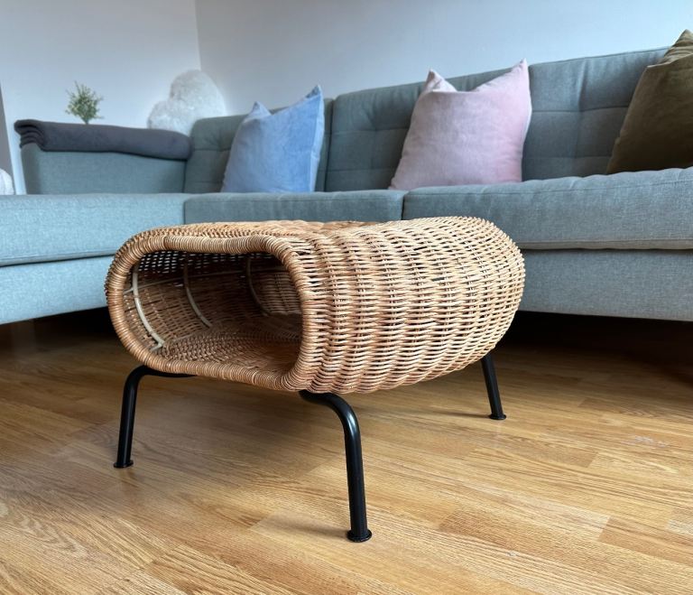 IKEA GAMLEHULT Rattan Footstool with Storage – Good Condition