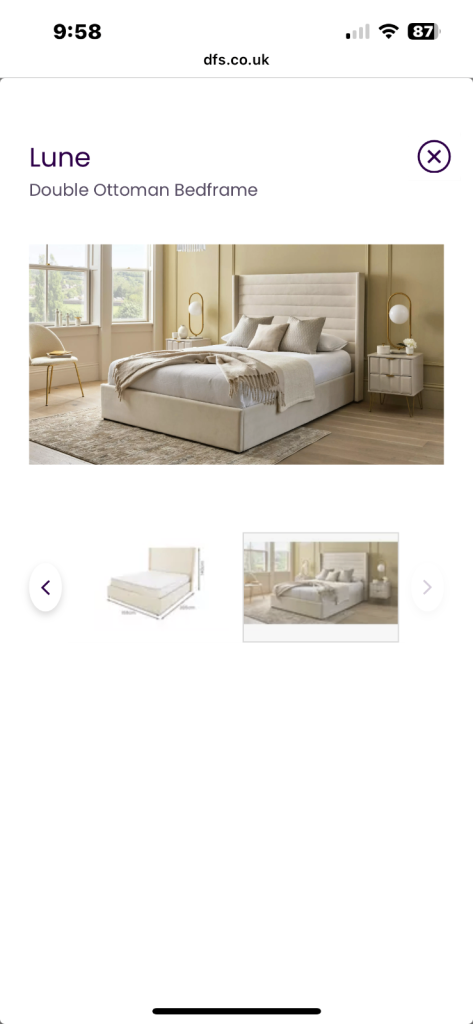 Brand new ottoman bed frame (Double) 