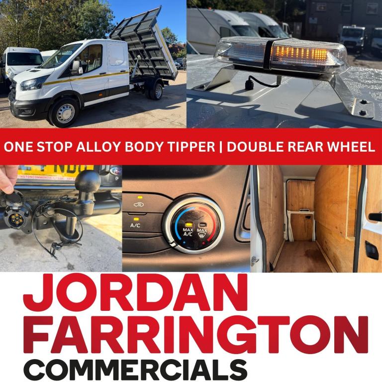 2024 FORD TRANSIT RWD DRW ALLOY BODY TOOL STORAGE UTILITY DOUBLE CAB TIPPER *AC*