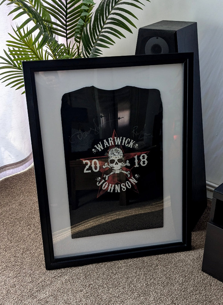 The Almighty Thin Lizzy Framed Signed Ricky Warwick Damon Johnson T Shirt