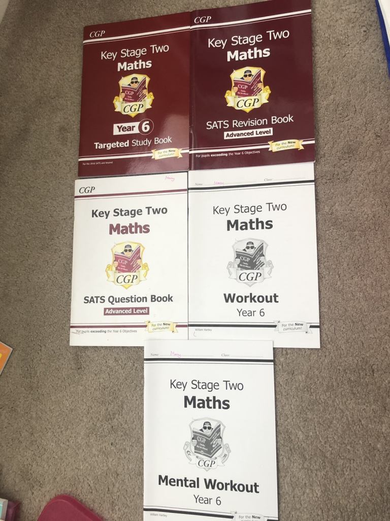 X5 CGP maths key stage 2 / year 6 study revision books