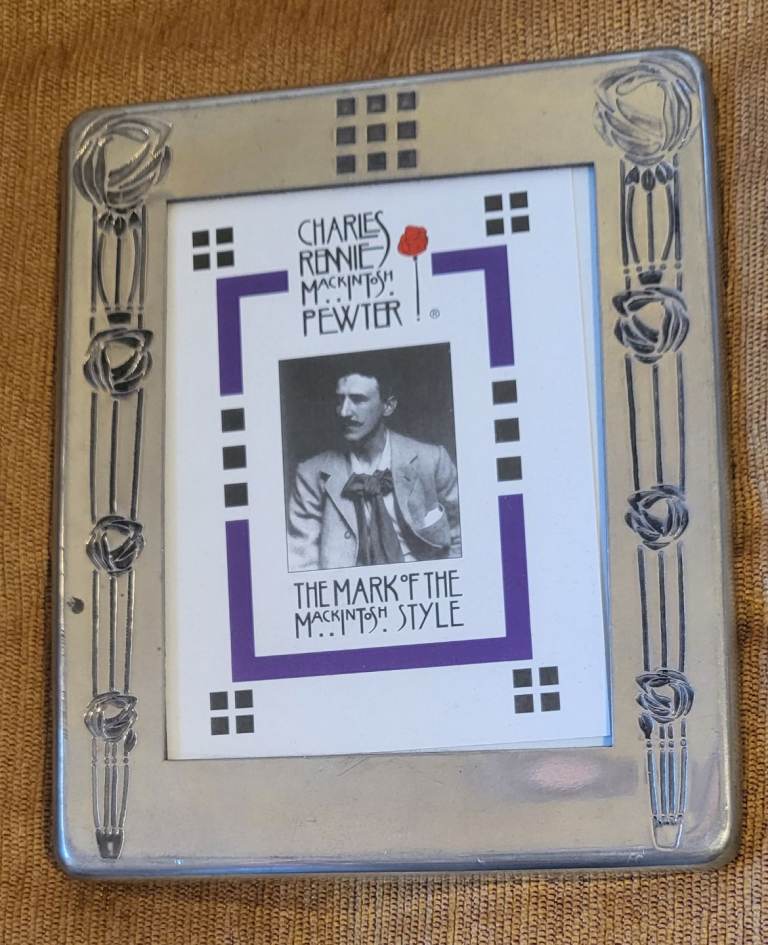 Vintage Charles Rennie Mackintosh Pewter Photos Frame