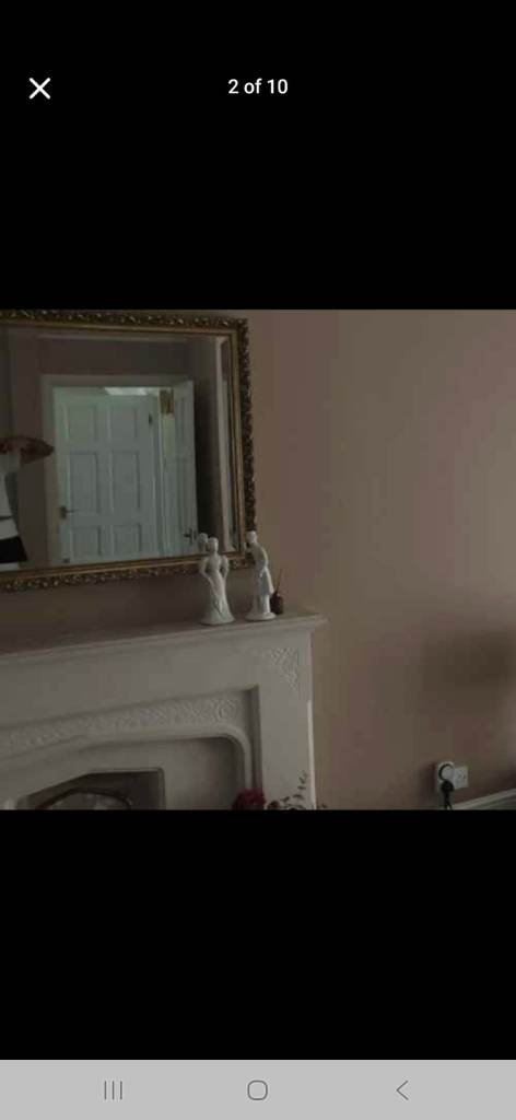 Agian limestone fireplace (no bottom hearth)