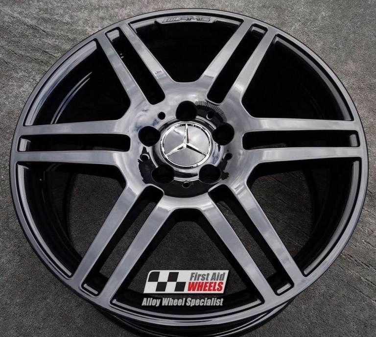 R288BG Swap MERCEDES E CLASS W212 4X 18'' GENUINE AMG GLOSS BLACK ALLOY WHEELS