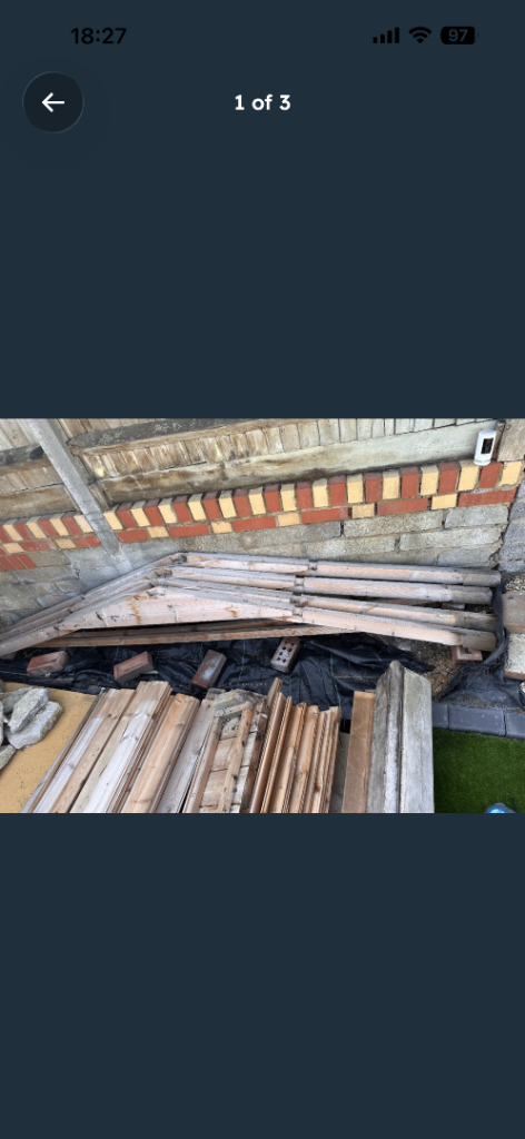 Roof trusses,(4),shed / garage ,Sizes shown,