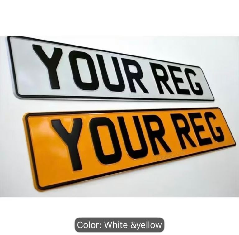 Metal Pressed number plates 