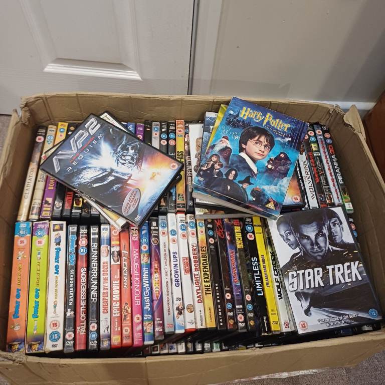 Box of dvds over 100