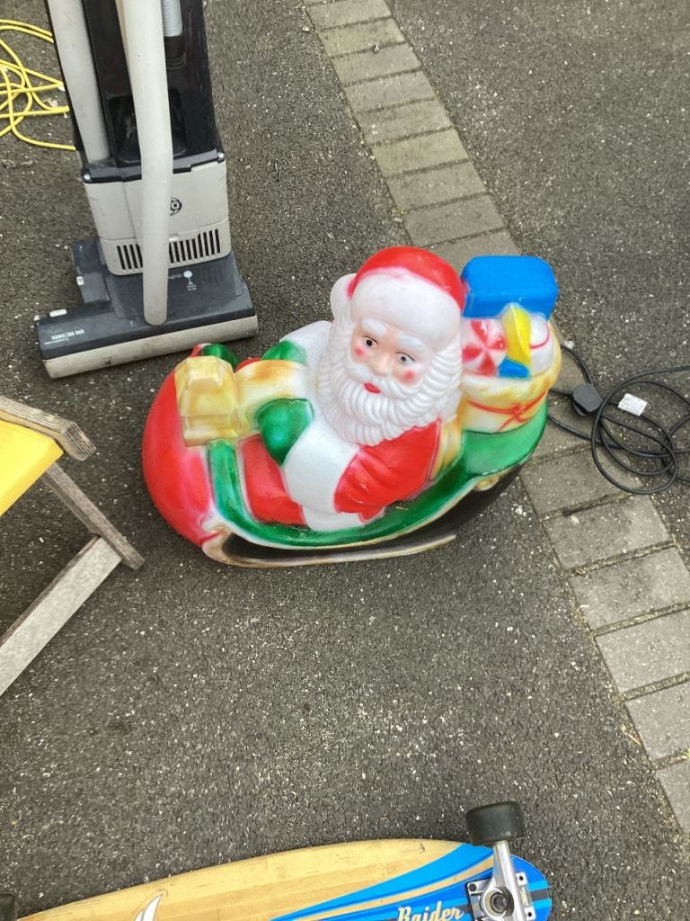Father Christmas blow moulded vintage