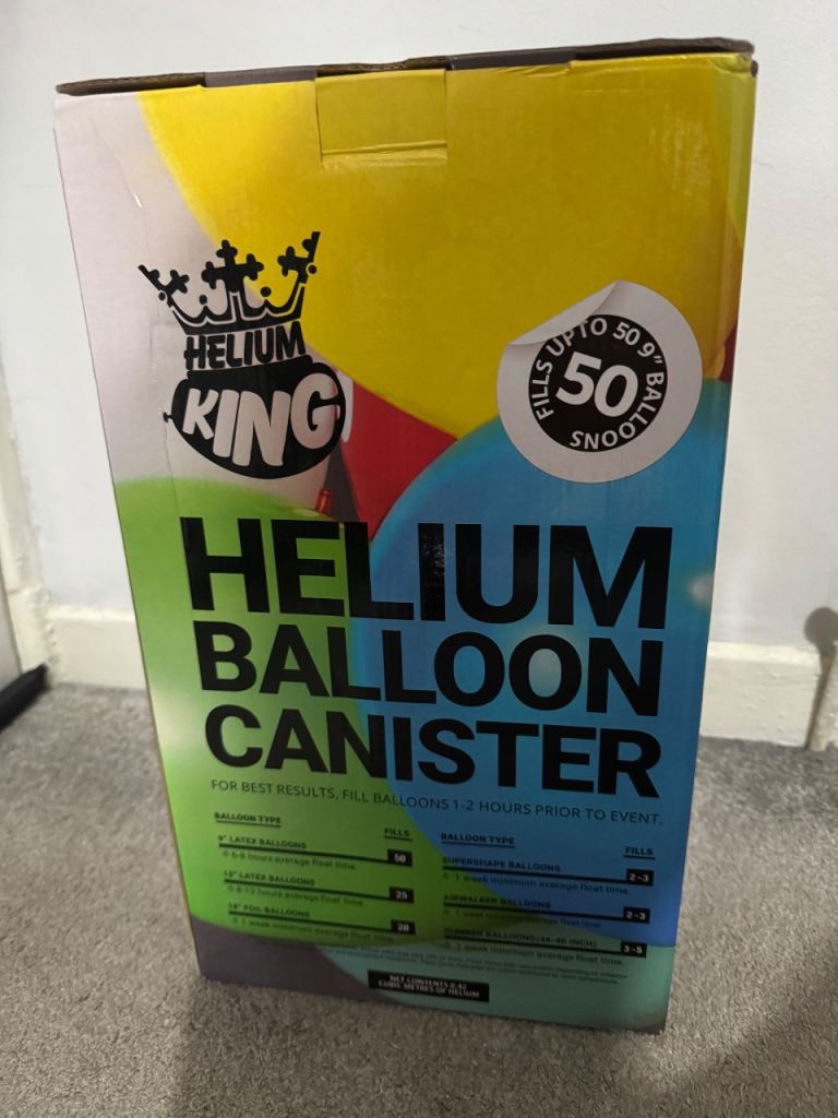 Helium King Balloon Canister - Fills up to 50 Balloons