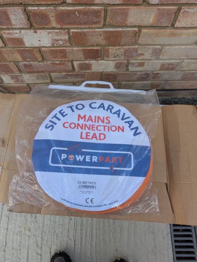 New other 16A caravan hook up cable, 25 Metres.  Has never been used.