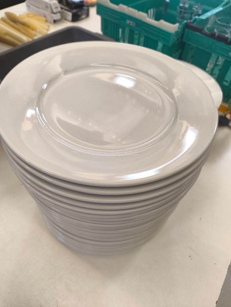 Olympia Athena Wide Rimmed dinner Plates 254mm box of 12