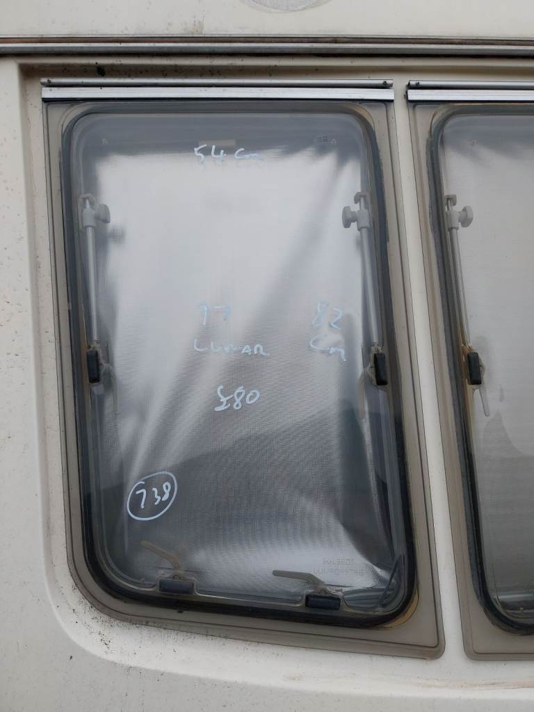97 lunar caravan front offside window 