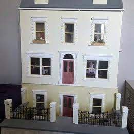 Large Wooden Dolls House with Basement (Furniture and cupboard included)